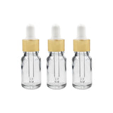 Clear Round Glass Dropper Bottle with White Silicone Teat