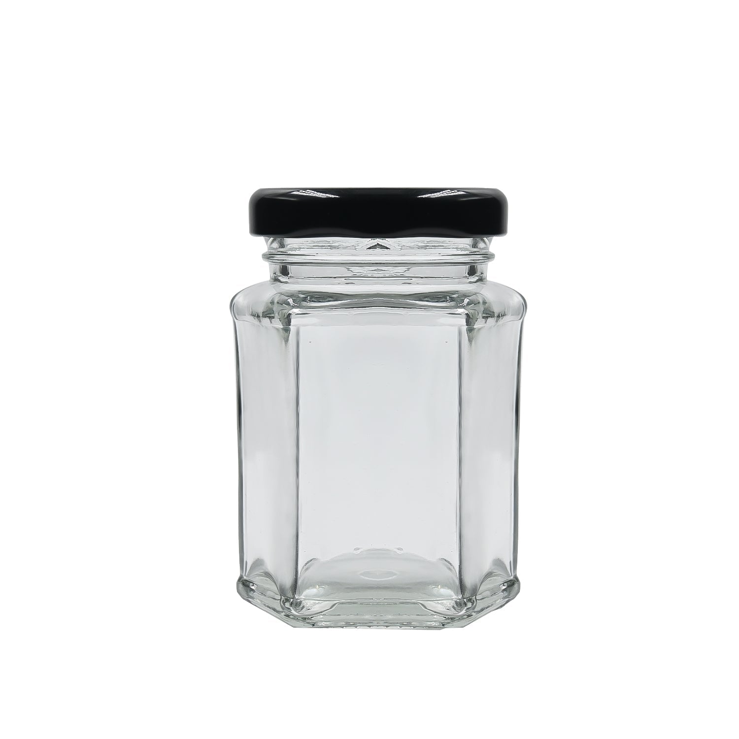 Salsa Glass jar with Air Tight Black Lid for Kitchen Dried Masla Storage Jar