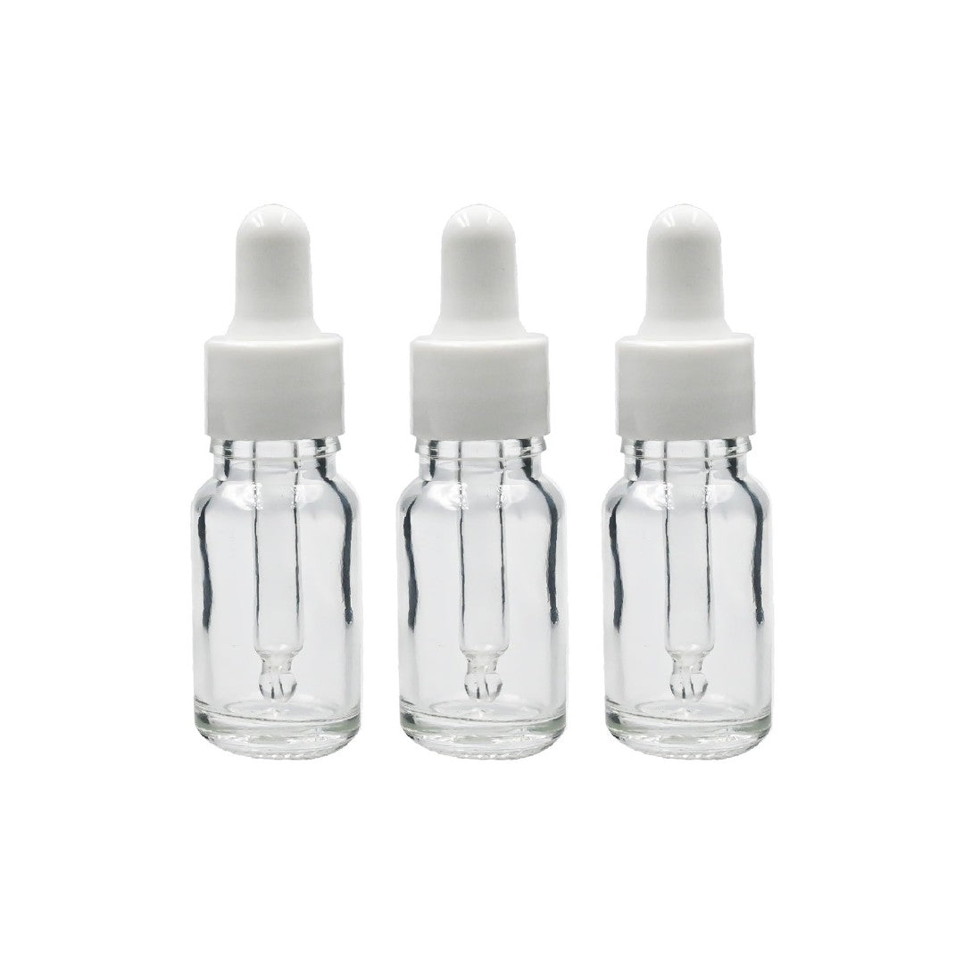 Clear Round Glass Dropper Bottle with Sleeve and Teat