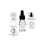 Clear Round Glass Dropper Bottle with Sleeve and Teat