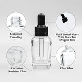 Clear Round Glass Dropper Bottle with Smooth Sleeve