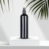 Black Round PET Bottle with Fine Black Mist Spray