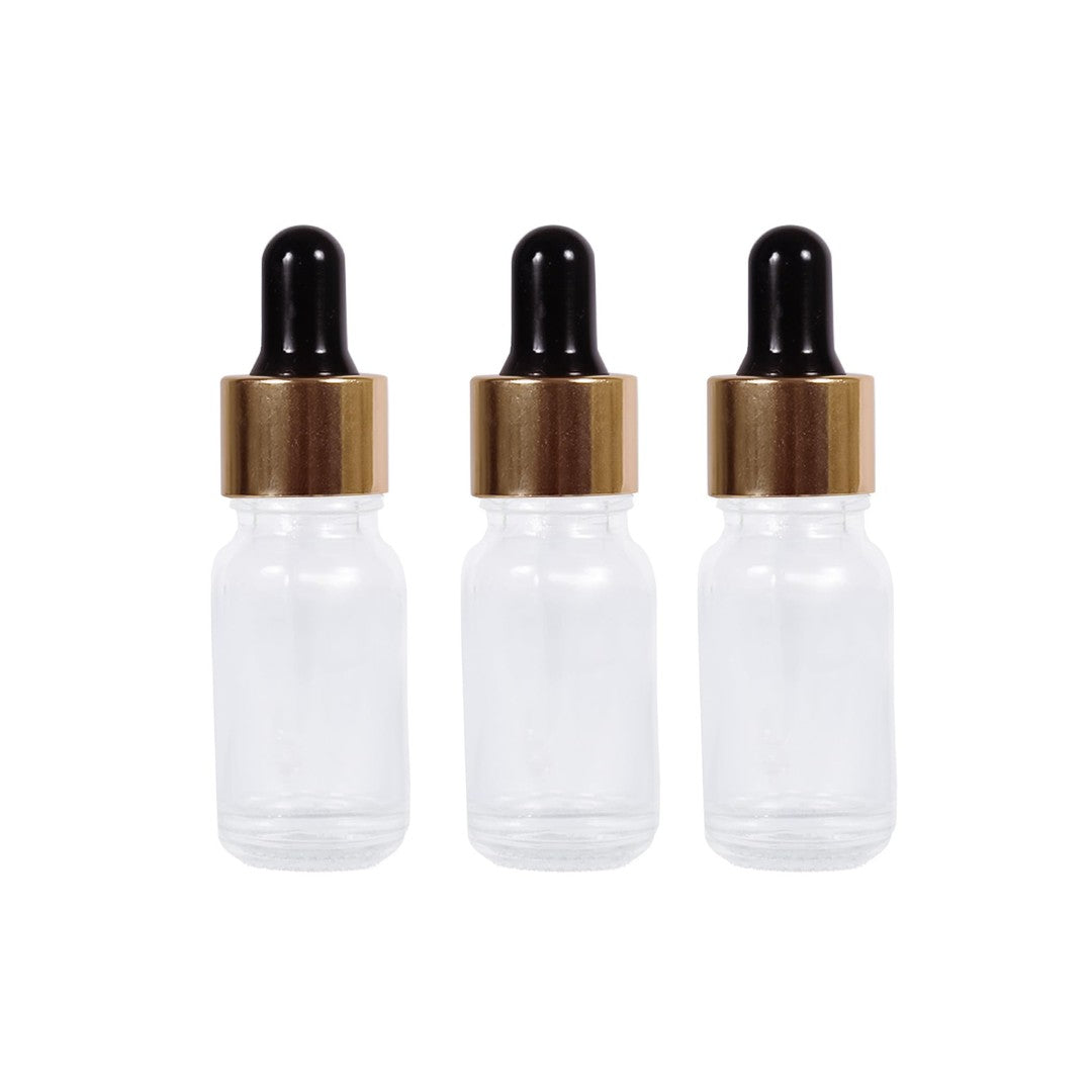 Clear Frosted Round Empty Glass Bottle with Black Silicon Teat