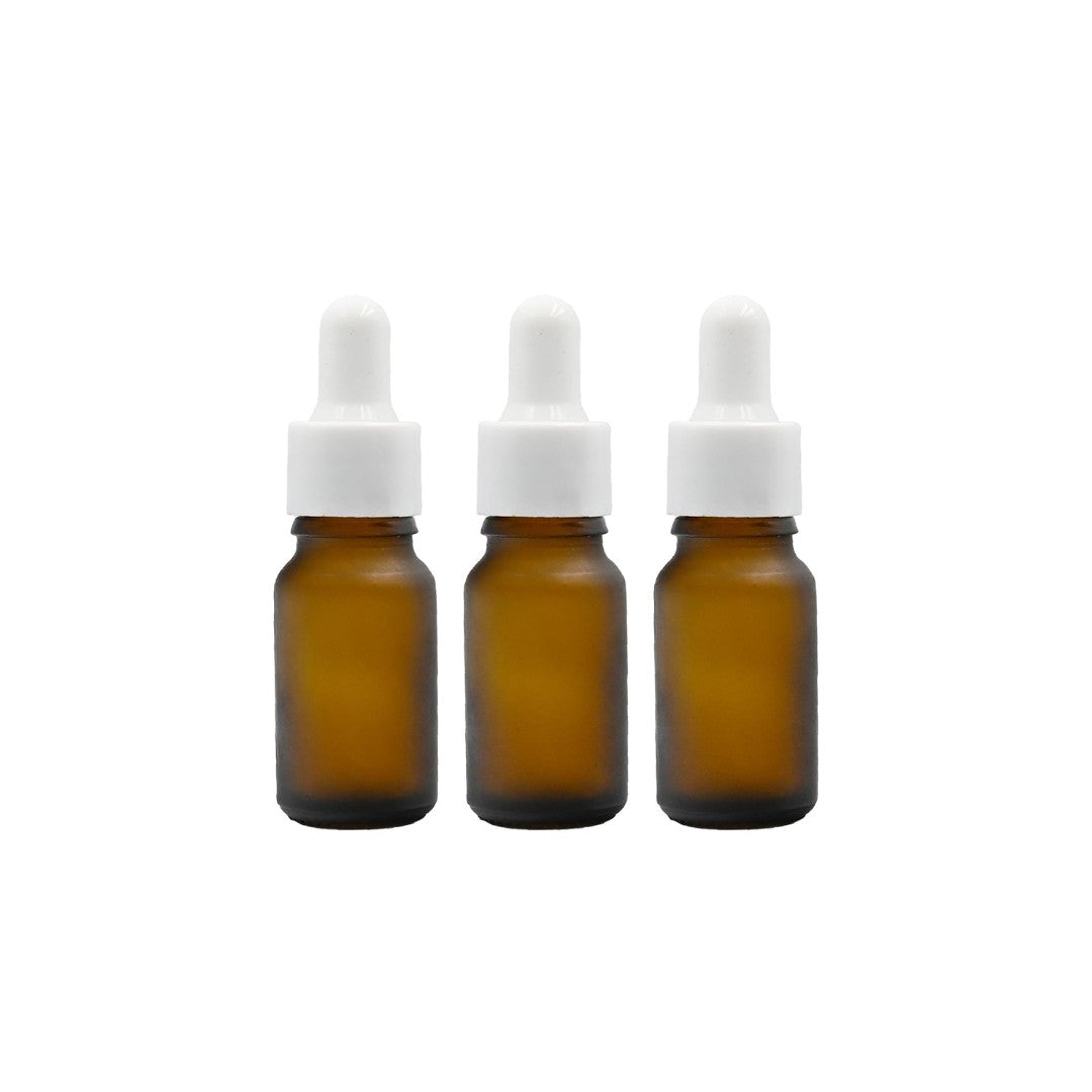 Amber Round Frosted Empty Glass Bottle with Smooth Sleeve