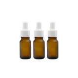 Amber Round Frosted Empty Glass Bottle with Smooth Sleeve