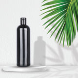 Black Empty Round PET Bottles With Black Flip Top Cap
