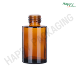 Amber Flat Shoulder Glass Dropper Bottle