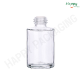 Clear Flat Shoulder Glass Dropper Bottle