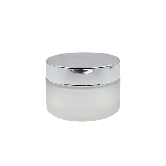 Clear Frosted Round Empty Glass Cosmetic Cream Container jar