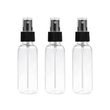 Clear Round Empty Pet bottle With Black Mist Spray and Over Cap