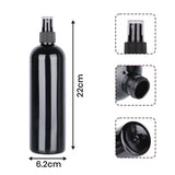 Black Round PET Bottle with Fine Black Mist Spray