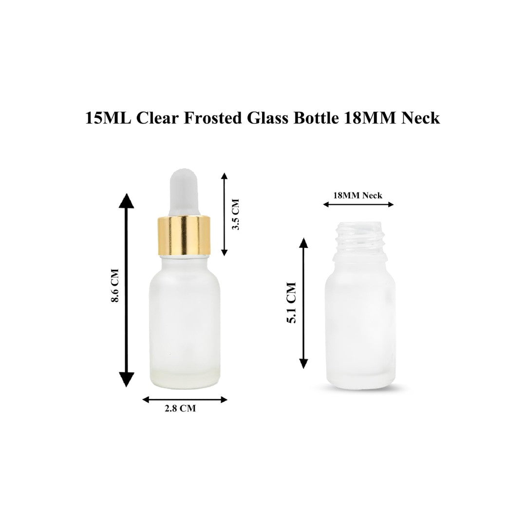Clear Frosted Round Empty Glass Bottle with White Silicon Teat