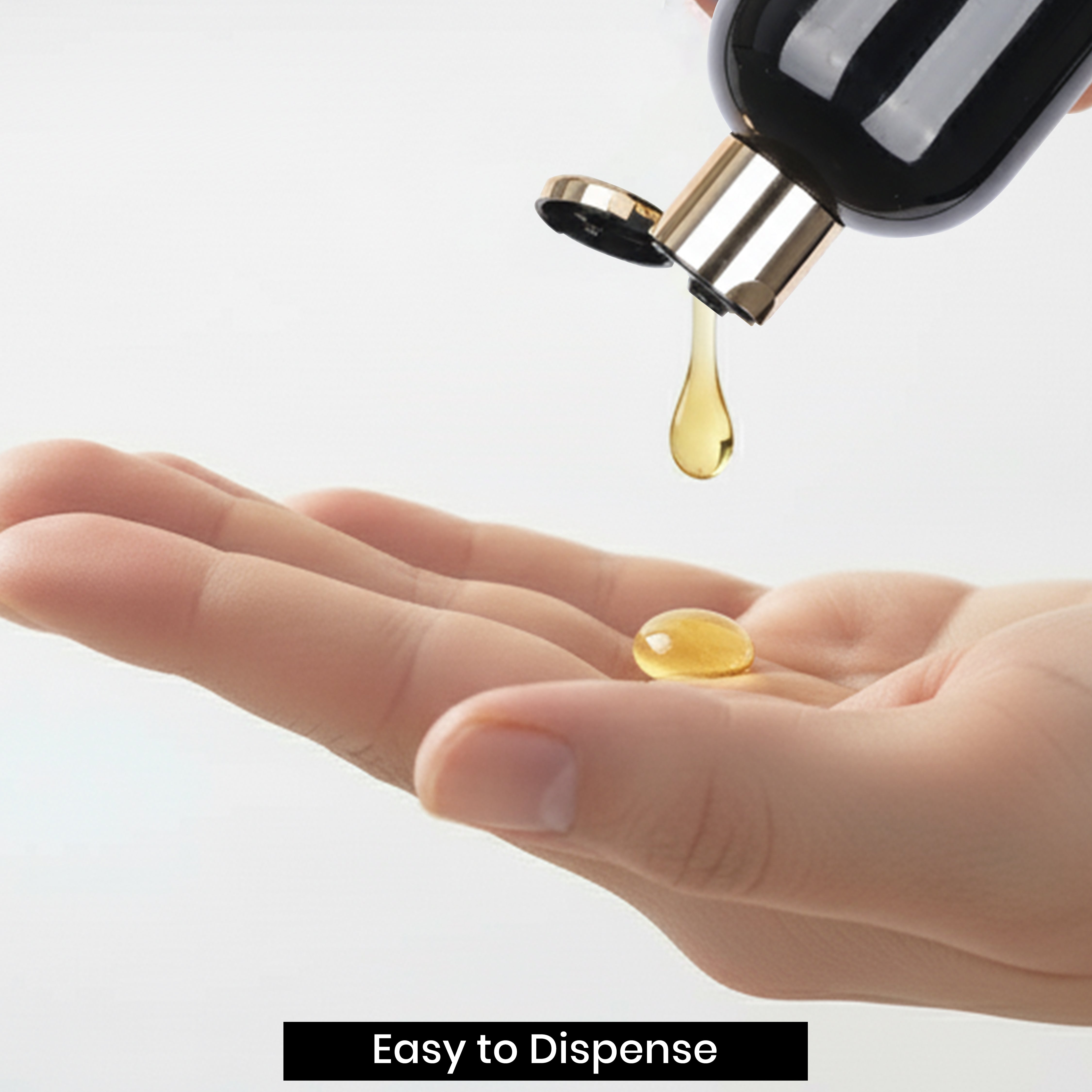 Black Empty Round PET Bottles With Black Flip Top Cap