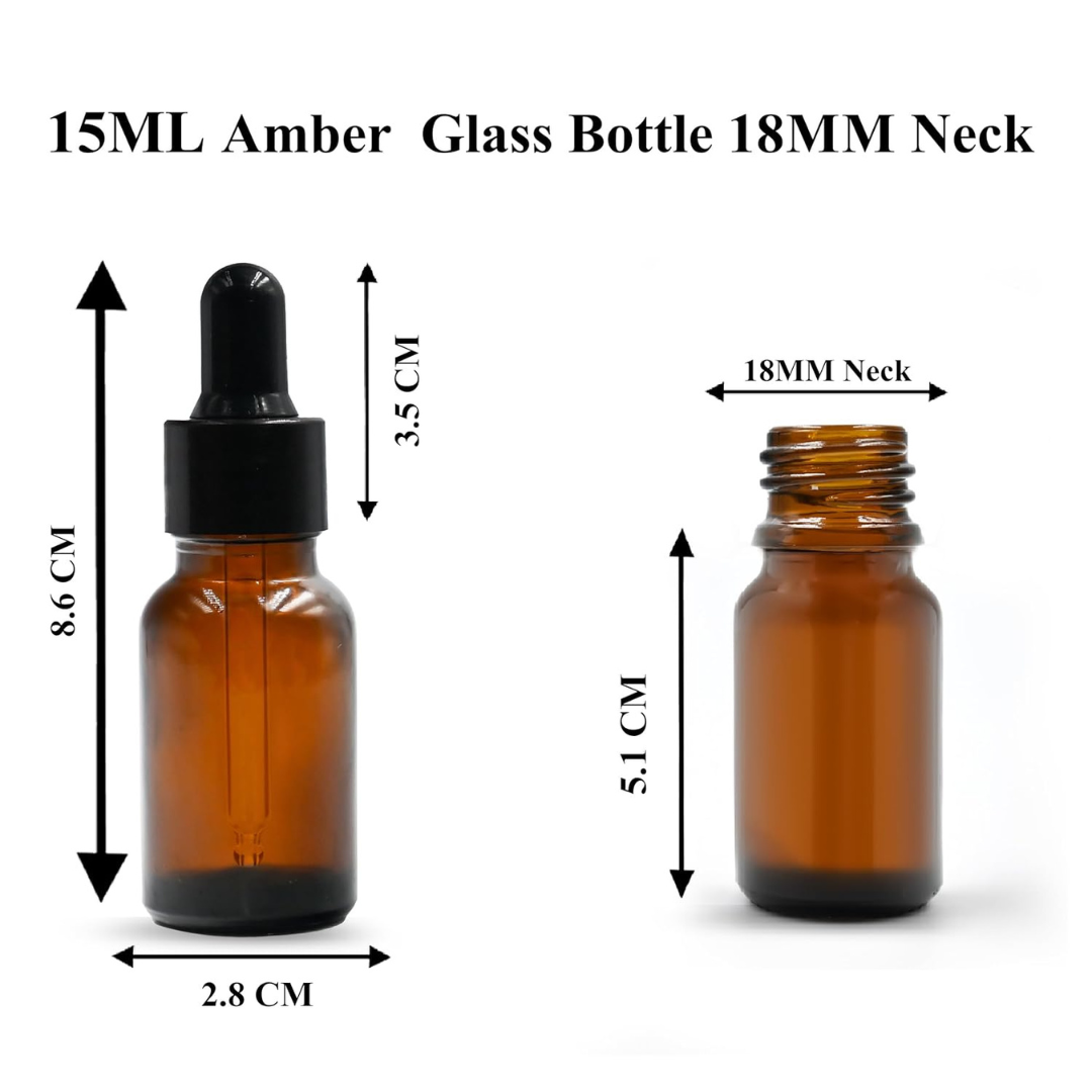 Amber Round Glass Dropper Bottle with Smooth Silicon Sleeve