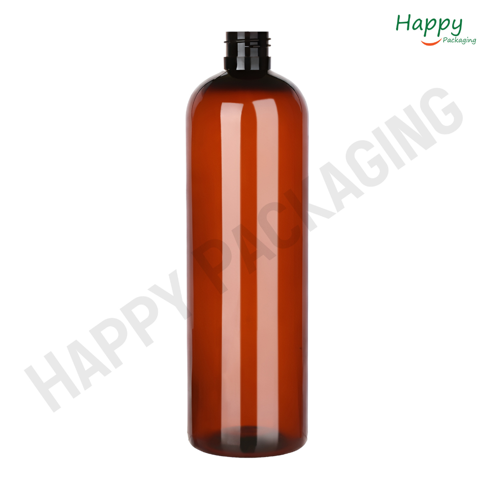 AMBER ROUND PET BOTTLE