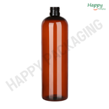 AMBER ROUND PET BOTTLE