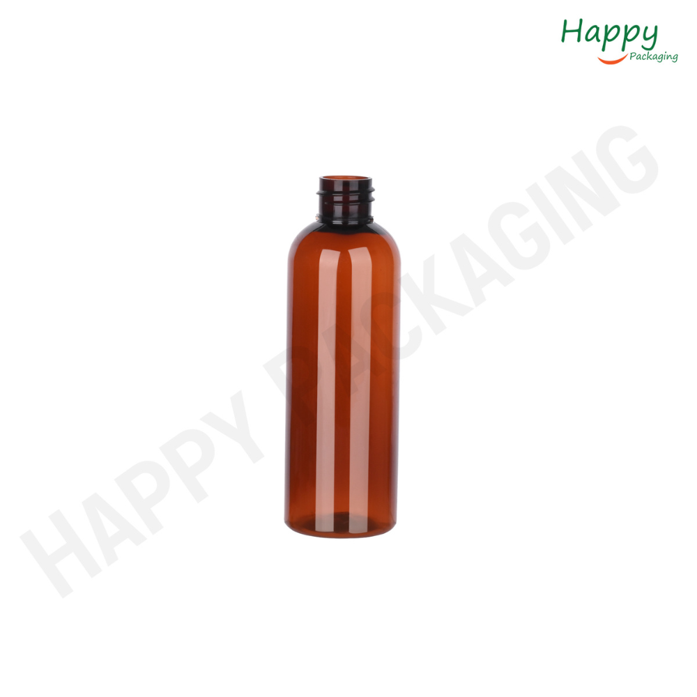 AMBER ROUND PET BOTTLE