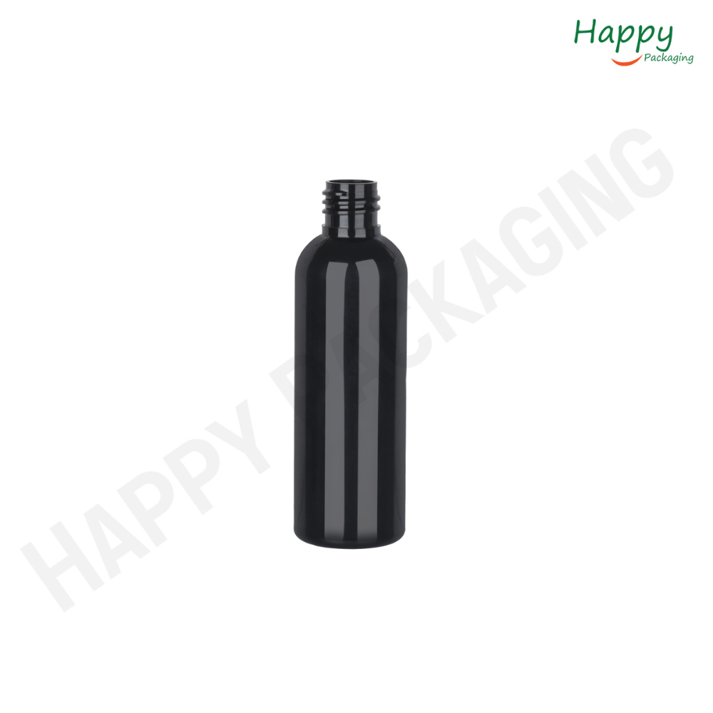 BLACK ROUND PET BOTTLE