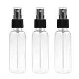 Clear Round Empty Pet bottle With Black Mist Spray and Over Cap