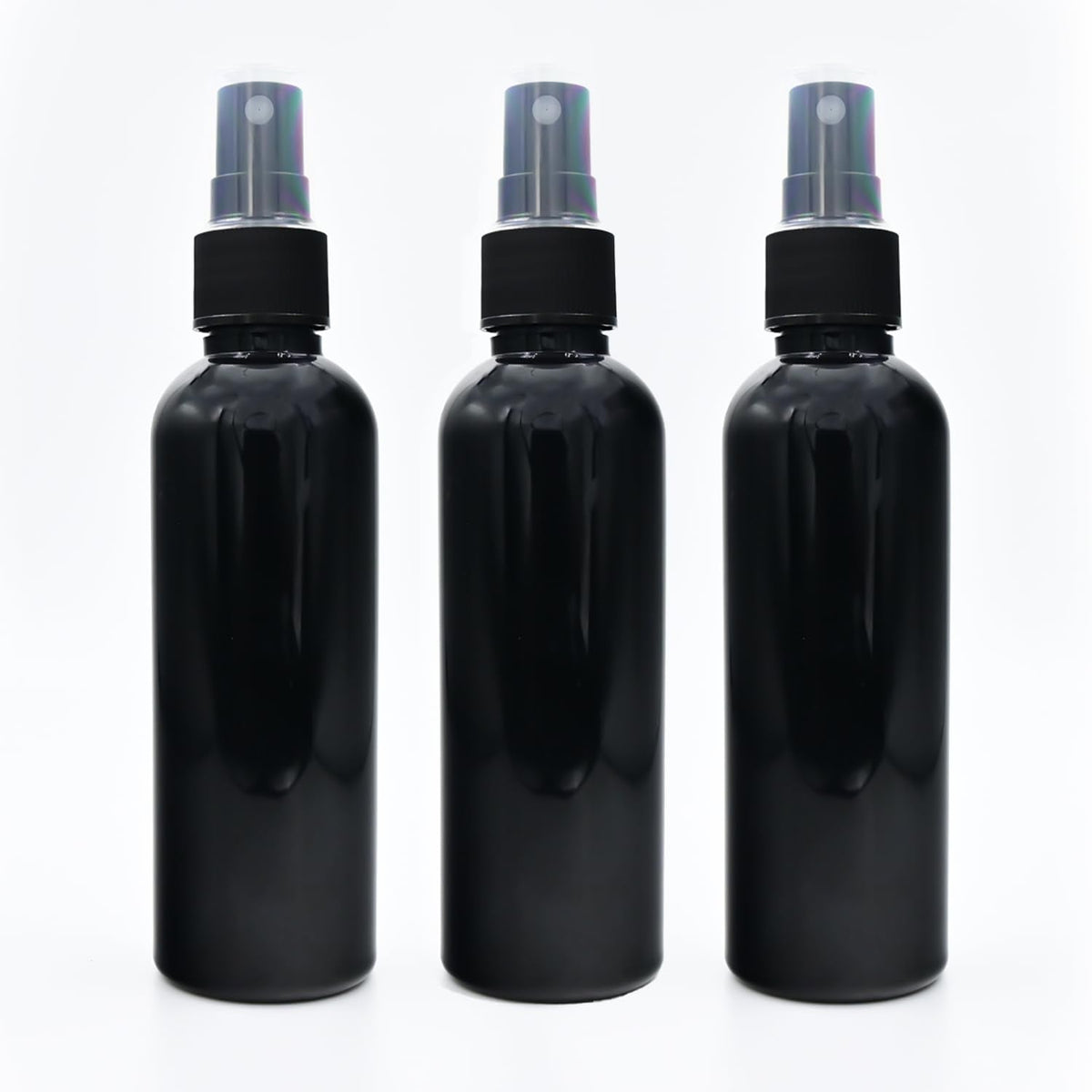 Black Round PET Bottle with Fine Black Mist Spray
