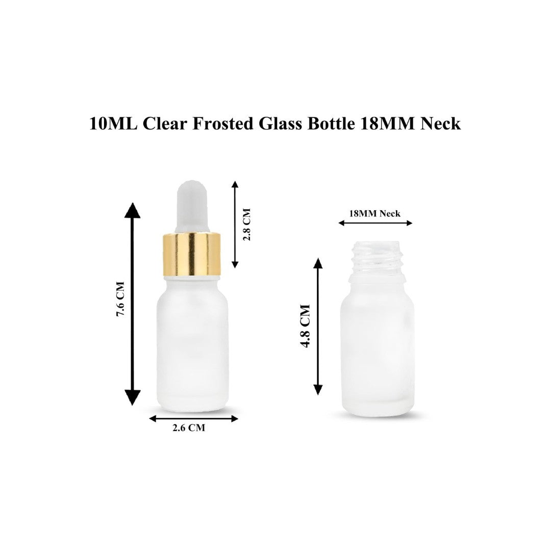 Clear Frosted Round Empty Glass Bottle with White Silicon Teat