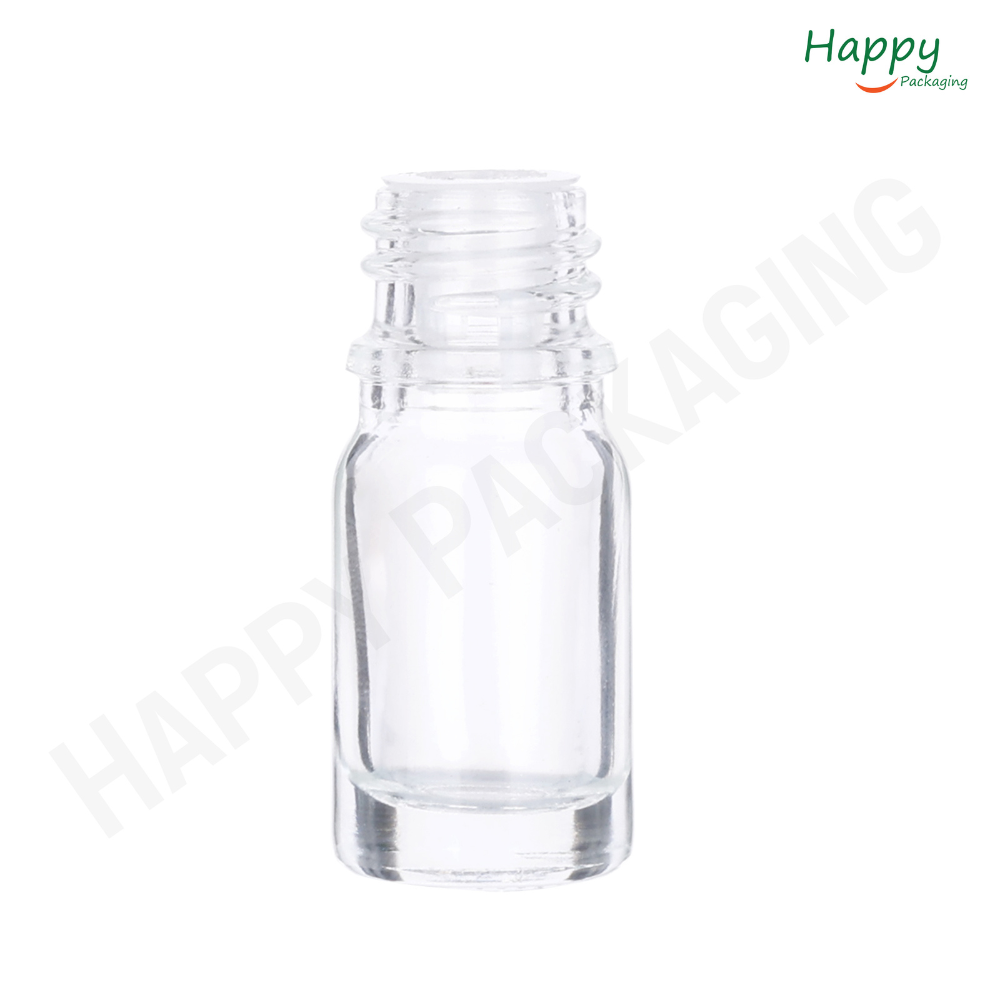 Clear Round Glass Dropper Bottle