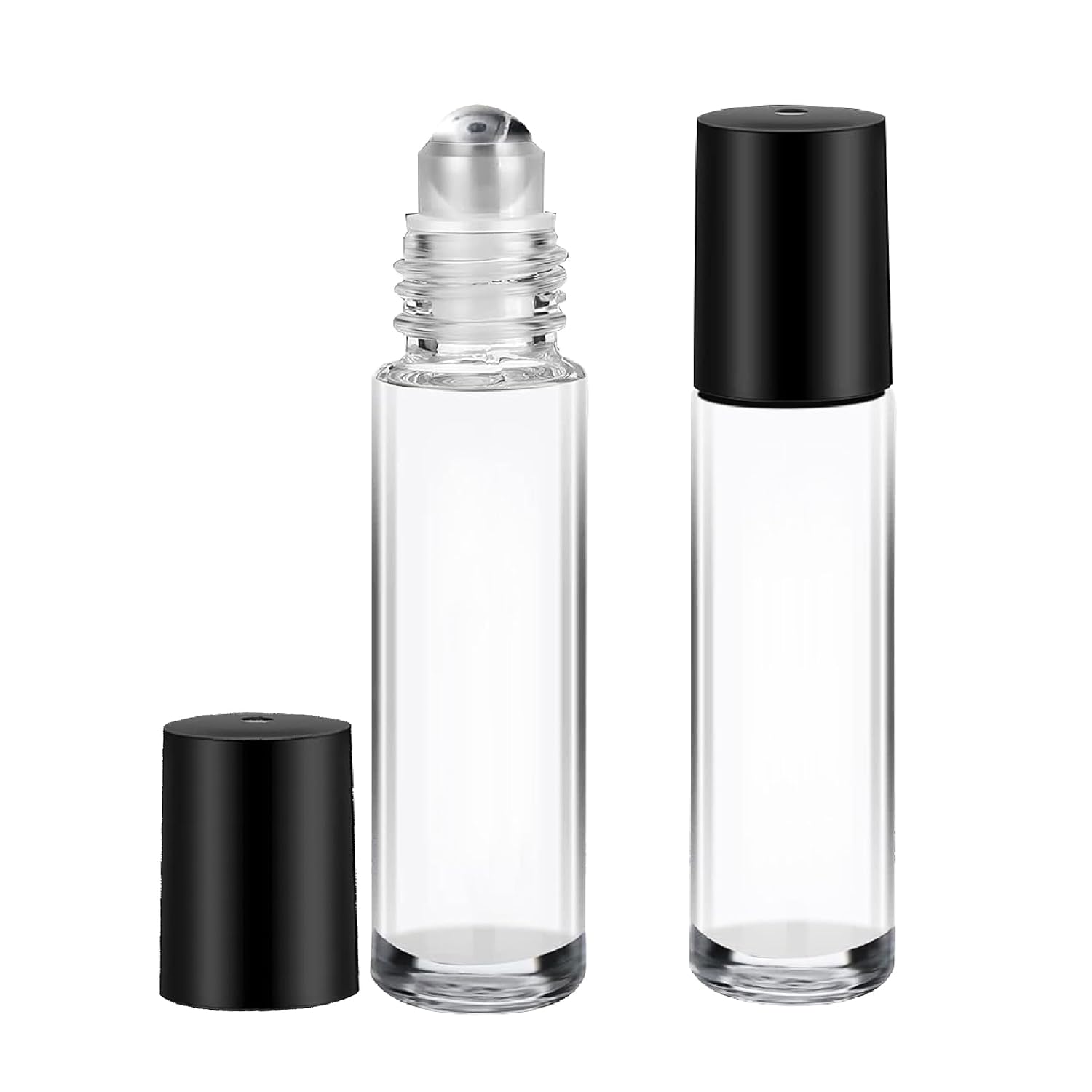 Clear Glass Roll on bottle steel