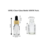 Clear Round Glass Dropper Bottle with Black Silicone Teat