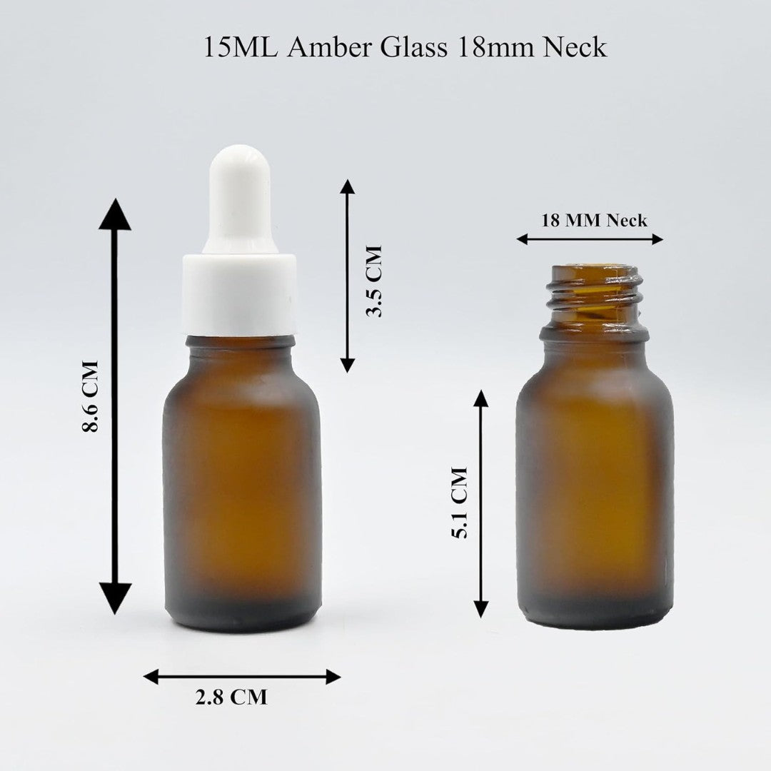 Amber Round Frosted Empty Glass Bottle with Smooth Sleeve