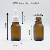 Amber Round Frosted Empty Glass Bottle with Smooth Sleeve
