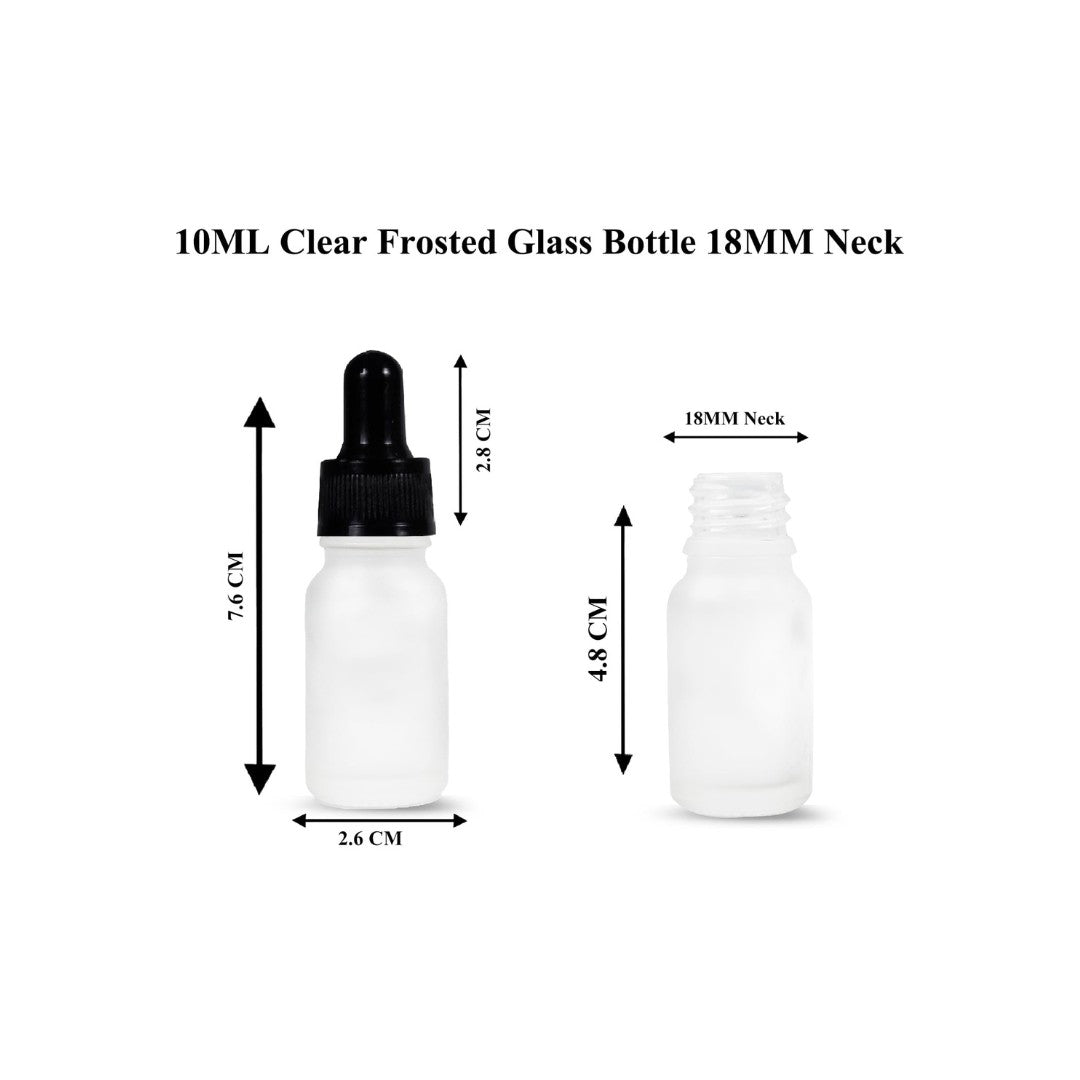 Clear Frosted Round Empty Glass Bottle with Knurling Sleeve