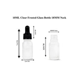 Clear Frosted Round Empty Glass Bottle with Knurling Sleeve