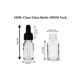 Clear Round Glass Dropper Bottle with Knurling Sleeve
