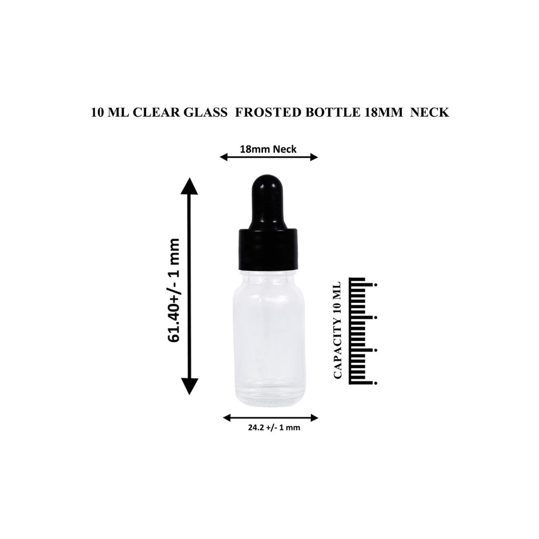 Clear Frosted Round Empty Glass Bottle with Smooth Sleeve