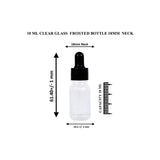 Clear Frosted Round Empty Glass Bottle with Smooth Sleeve