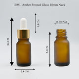 Amber Round Frosted Glass Dropper Bottle with White Silicone Teat