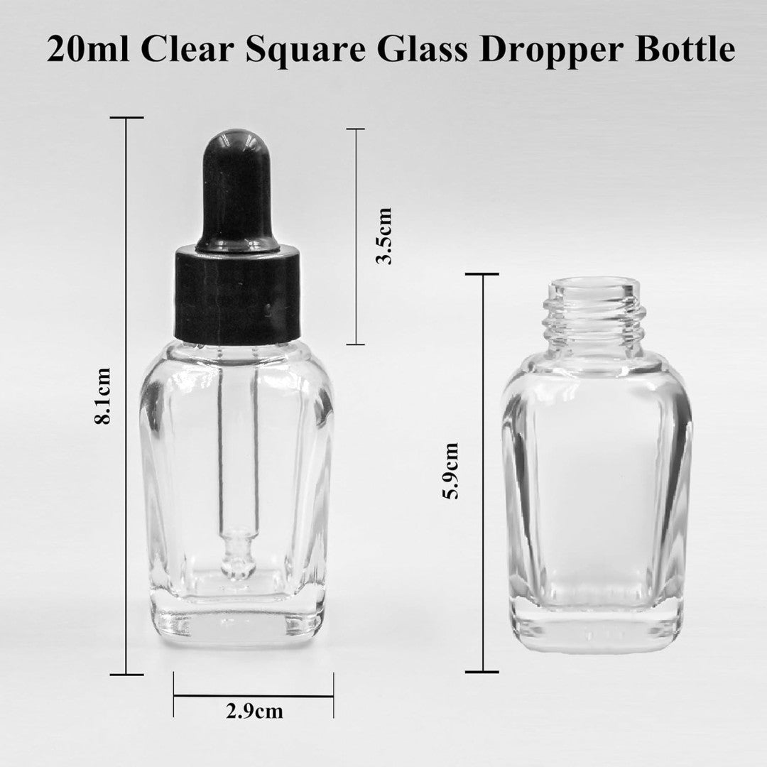 Clear Round Glass Dropper Bottle with Smooth Sleeve