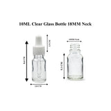 Clear Round Glass Dropper Bottle with Sleeve and Teat