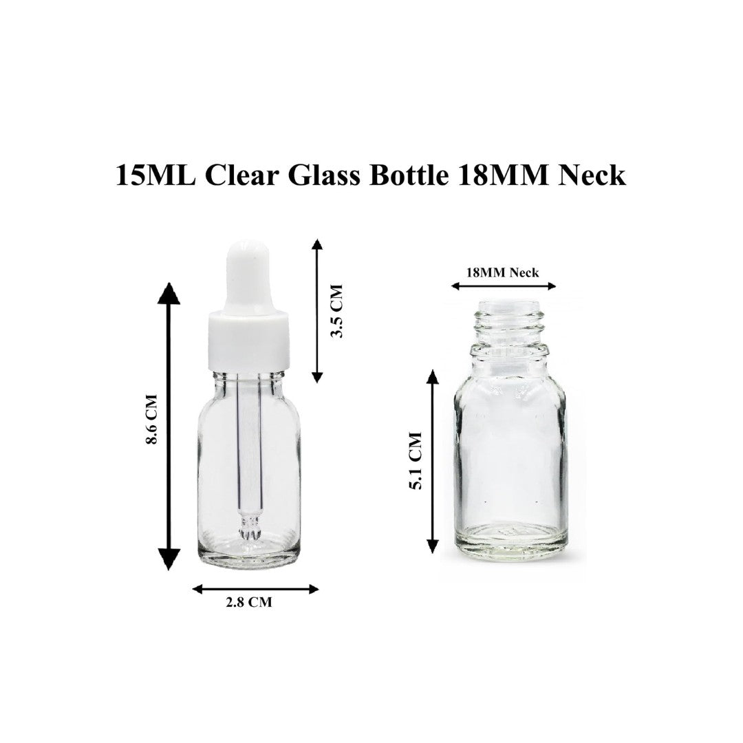 Clear Round Glass Dropper Bottle with Sleeve and Teat