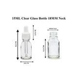 Clear Round Glass Dropper Bottle with Sleeve and Teat