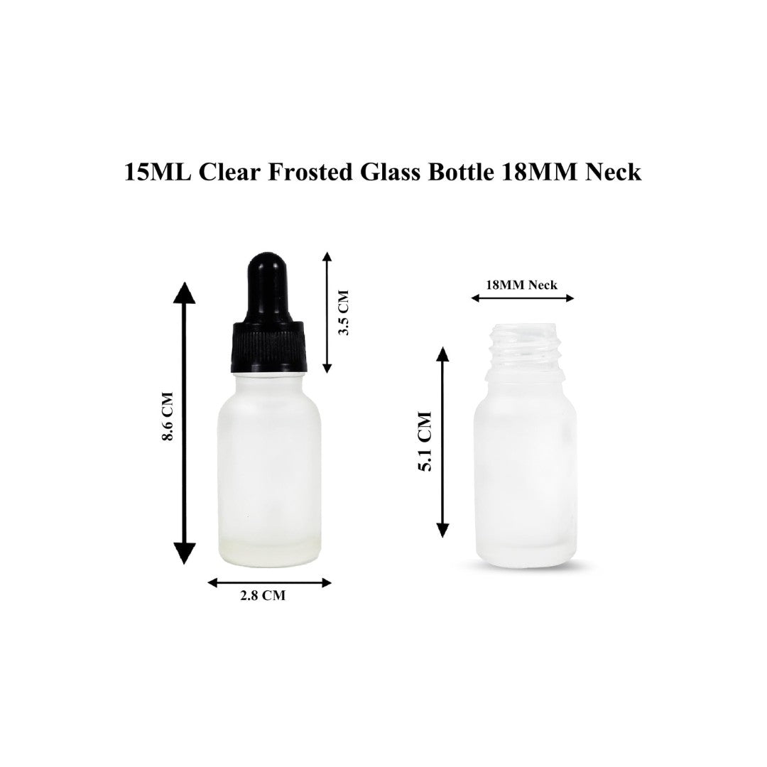 Clear Frosted Round Empty Glass Bottle with Knurling Sleeve