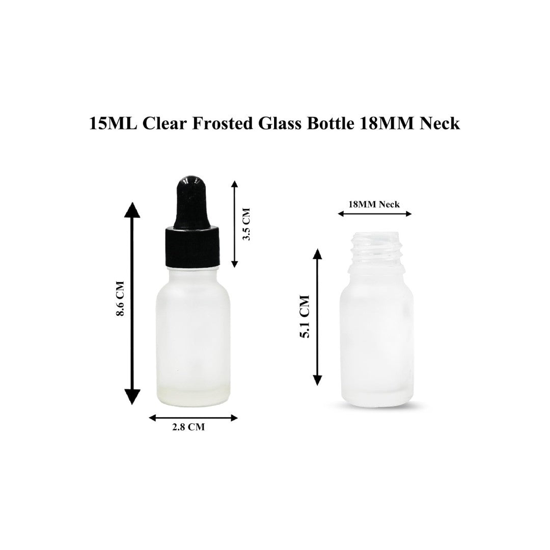 Clear Frosted Round Empty Glass Bottle with Smooth Sleeve