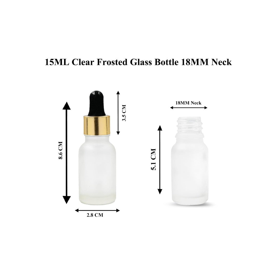 Clear Frosted Round Empty Glass Bottle with Black Silicon Teat
