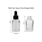 Clear Round Glass Dropper Bottle with Smooth Sleeve