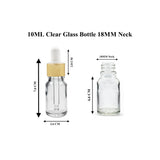 Clear Round Glass Dropper Bottle with White Silicone Teat