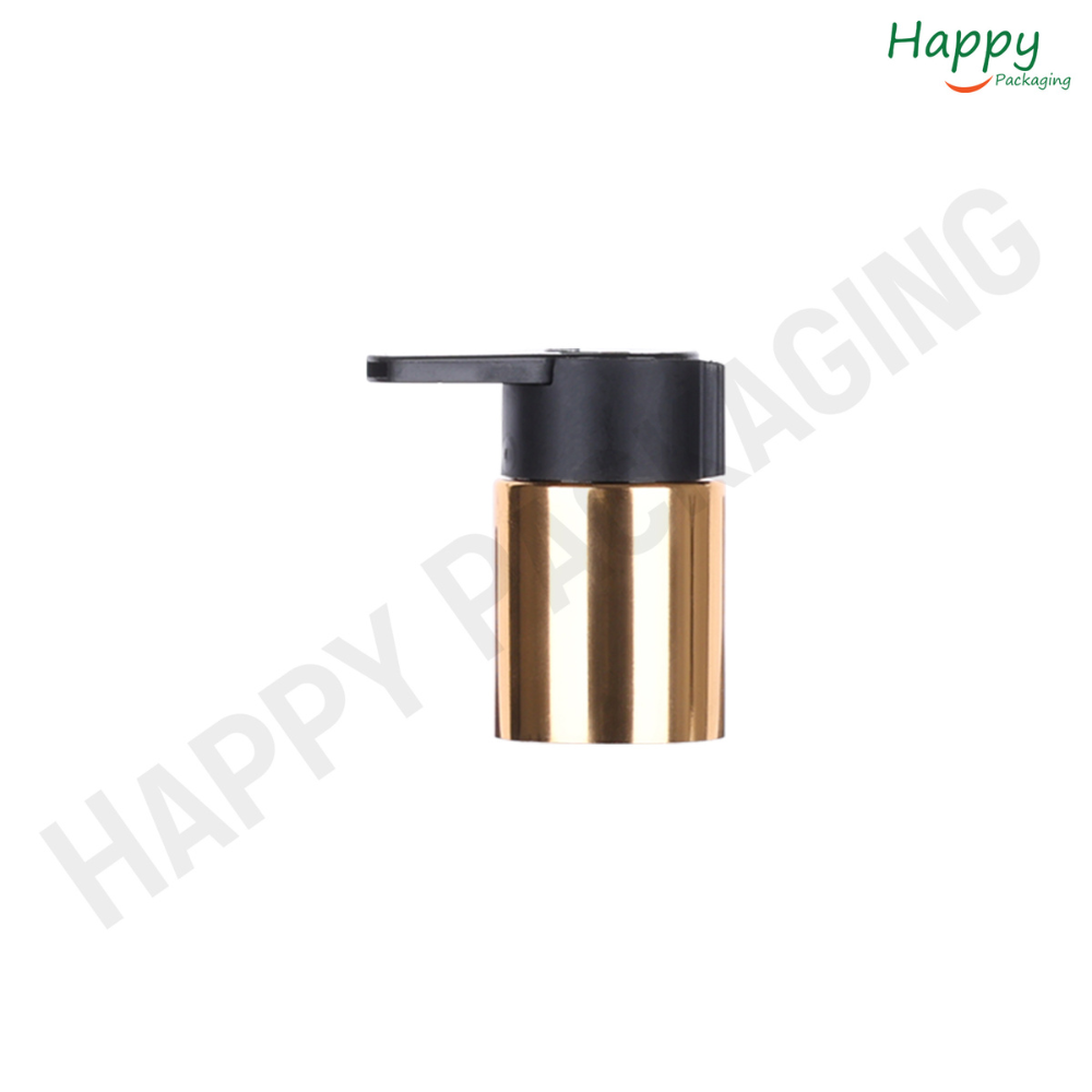 Black Lotion Pump with Gold Collar