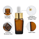 Amber Square Empty Glass Bottle with White Silicon Teat