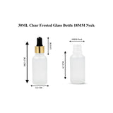 Clear Frosted Round Empty Glass Bottle with Black Silicon Teat