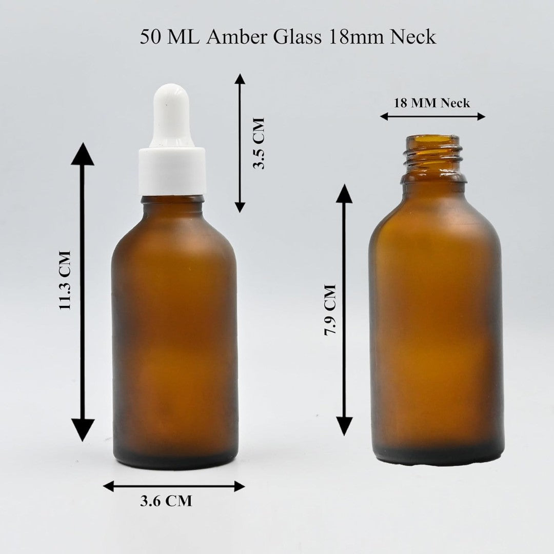 Amber Round Frosted Empty Glass Bottle with Smooth Sleeve