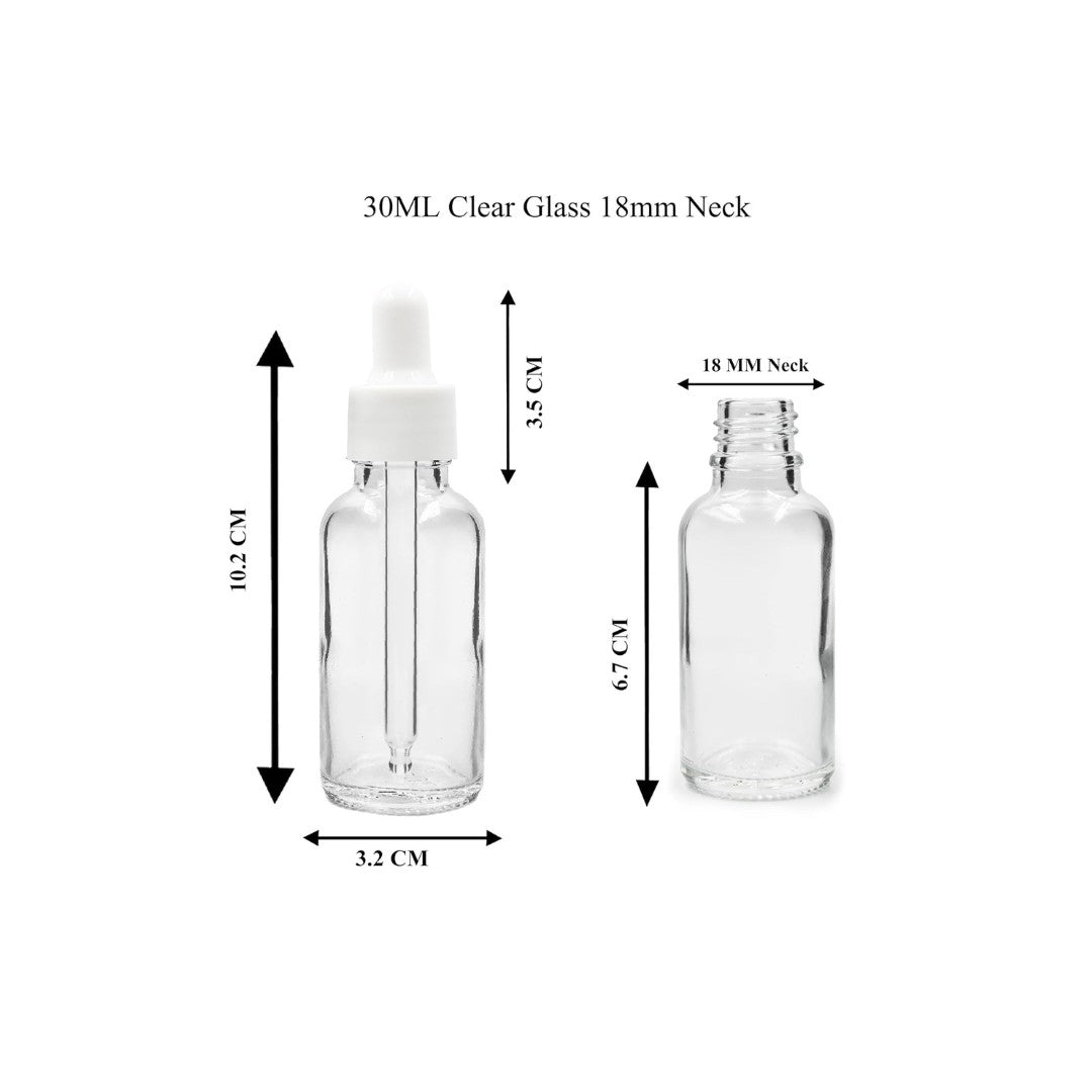 Clear Round Glass Dropper Bottle with Sleeve and Teat